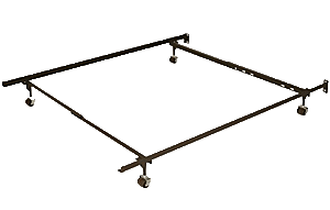 Twin or Double Size Metal Bed Frame with Wheels